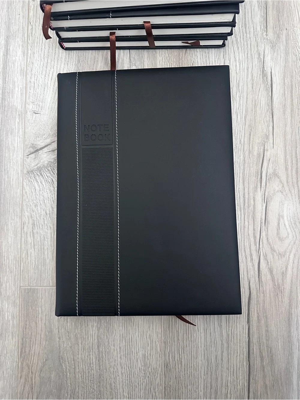 Classic Black Hardcover Business Notebook Set of 3 - Ozchin